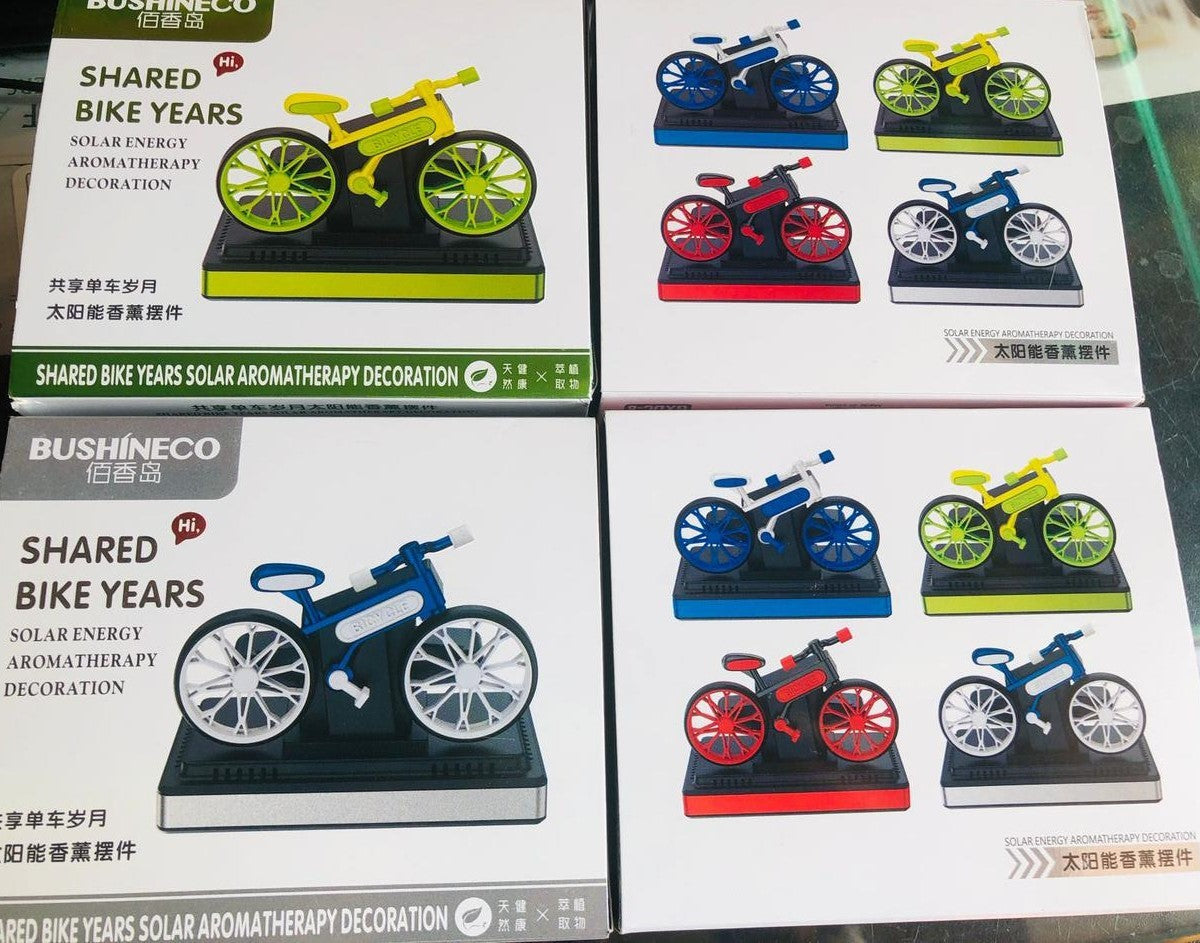 Solar Air Freshener for Car Dashboard | Rotating Car Fragrance With Cycle Design.