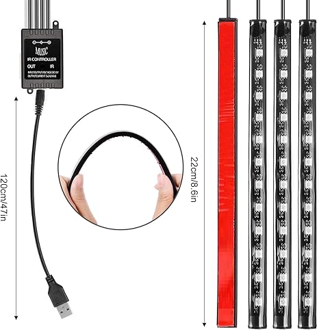 Multicolor Car Interior Lights